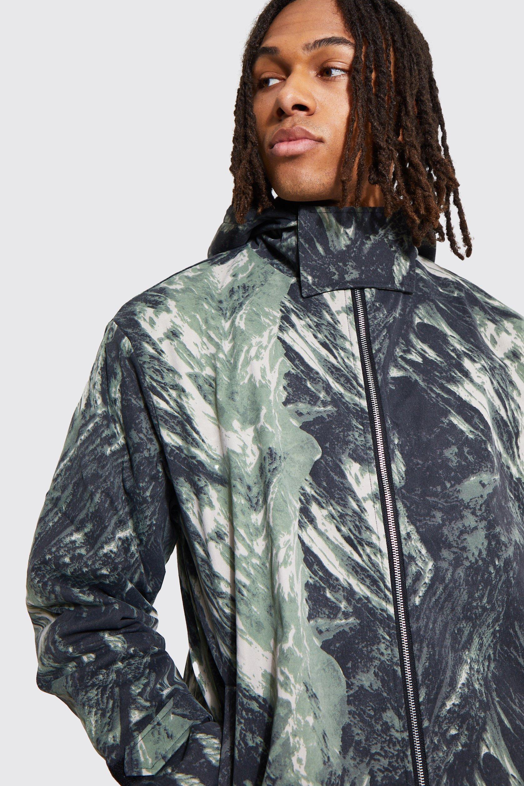 Parka acolchada de camuflaje boohoo ES