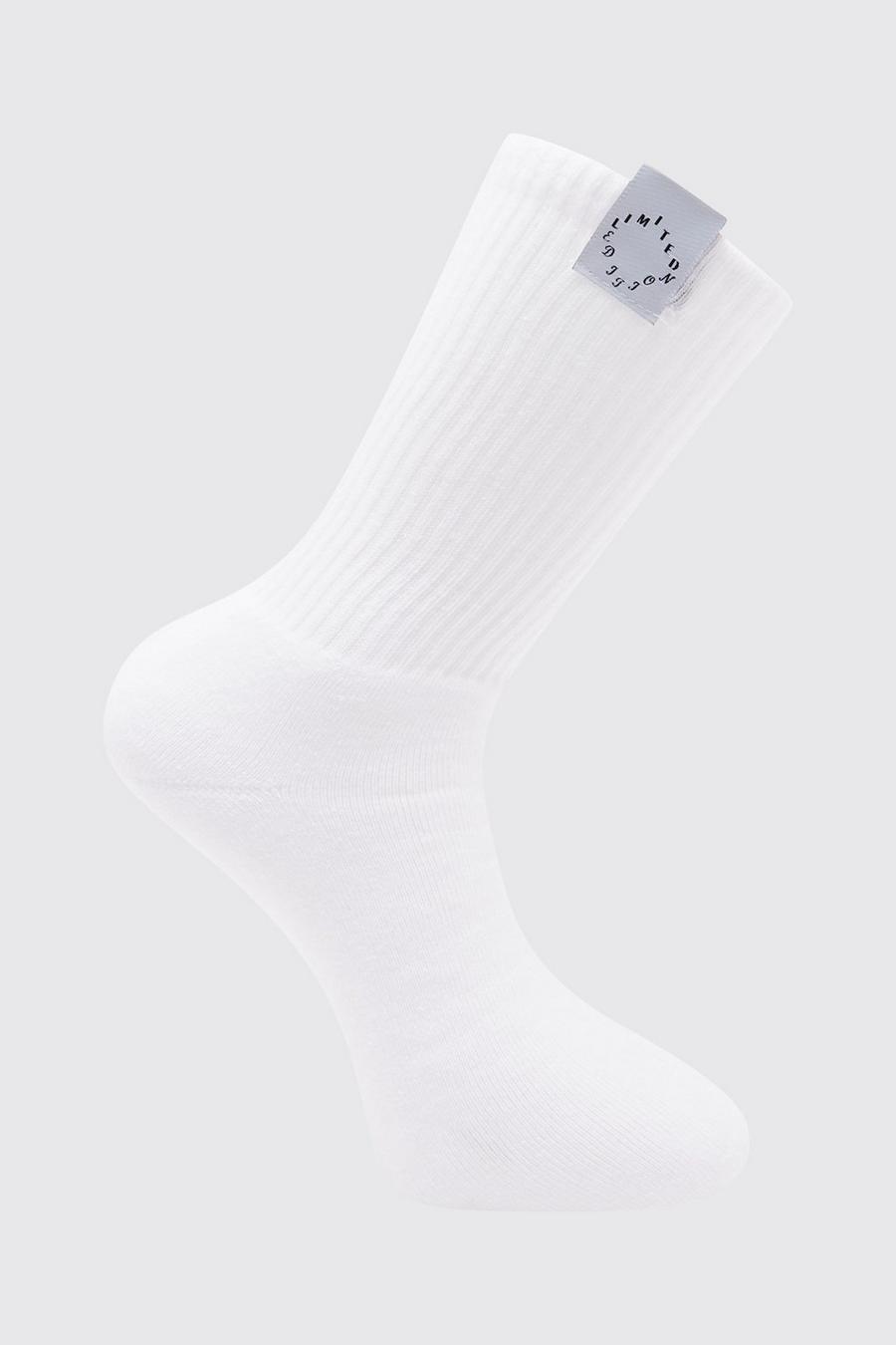 לבן bianco מארז זוג גרביים עם כיתוב Limited Edition