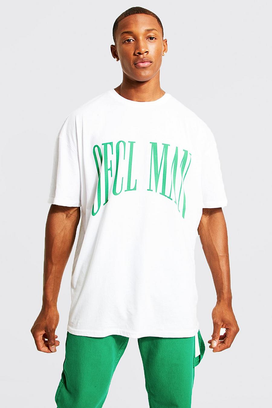 Camiseta oversize MAN Ofcl, White image number 1