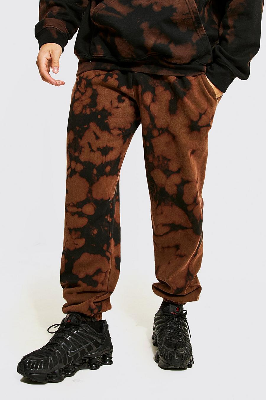 Brown Oversized Tie Dye Jogger image number 1
