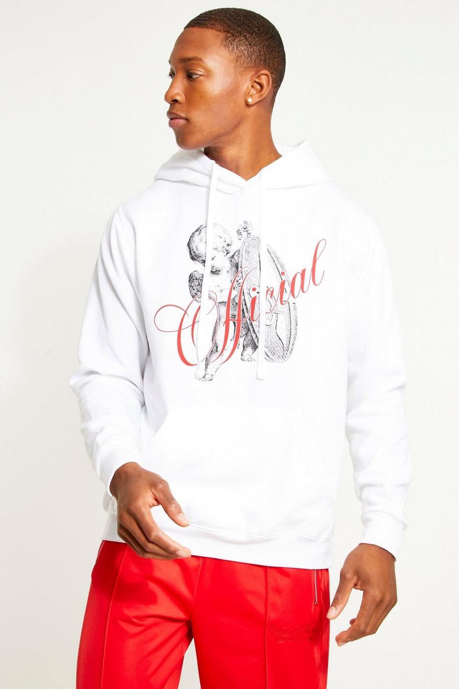 White Official Cherub Graphic Hoodie image number 1