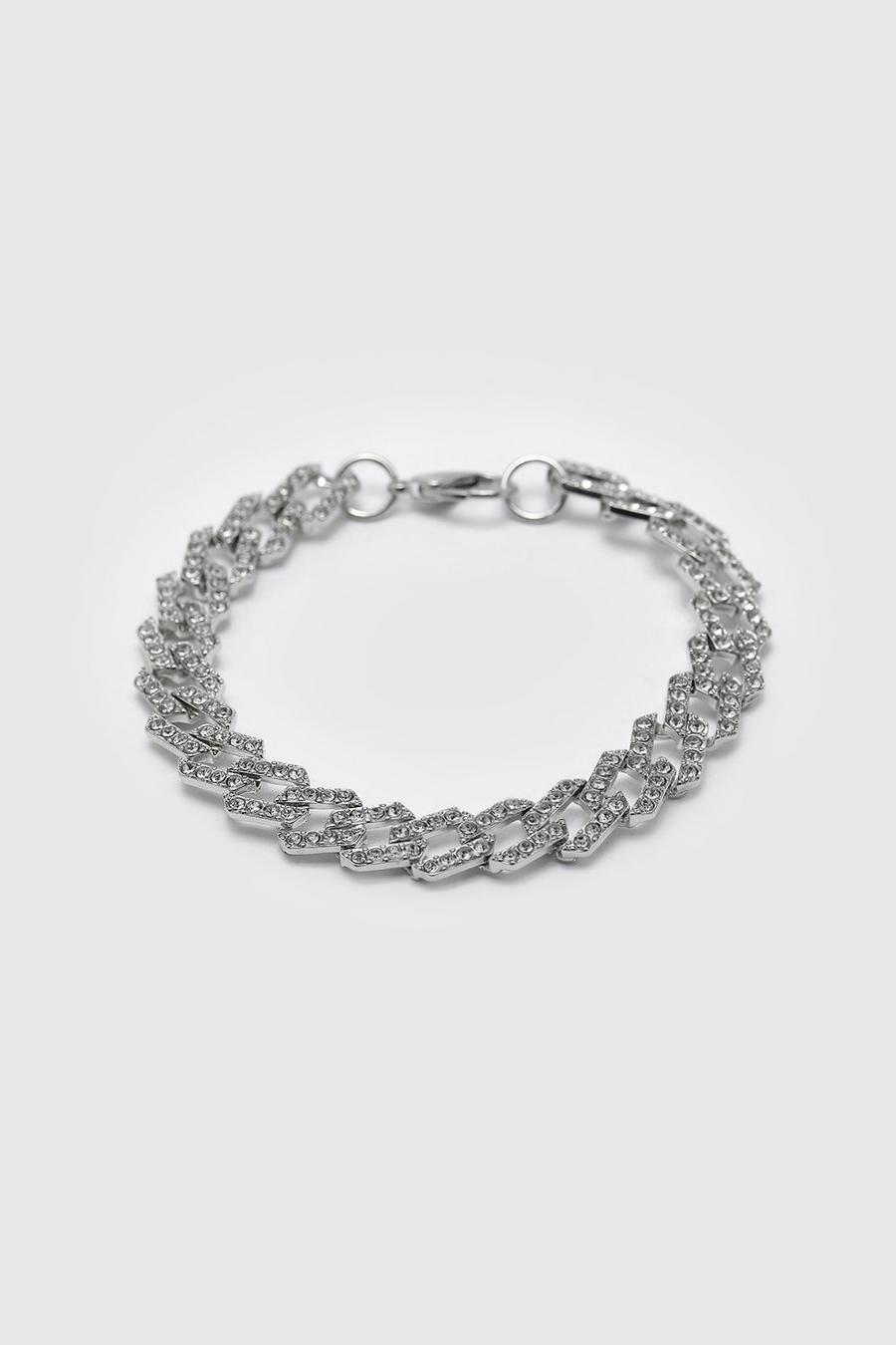 Bracelet style chaîne cubaine, Silver silber