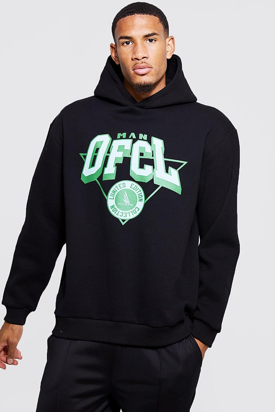 Tall Oversize Hoodie mit Official Print, Black image number 1
