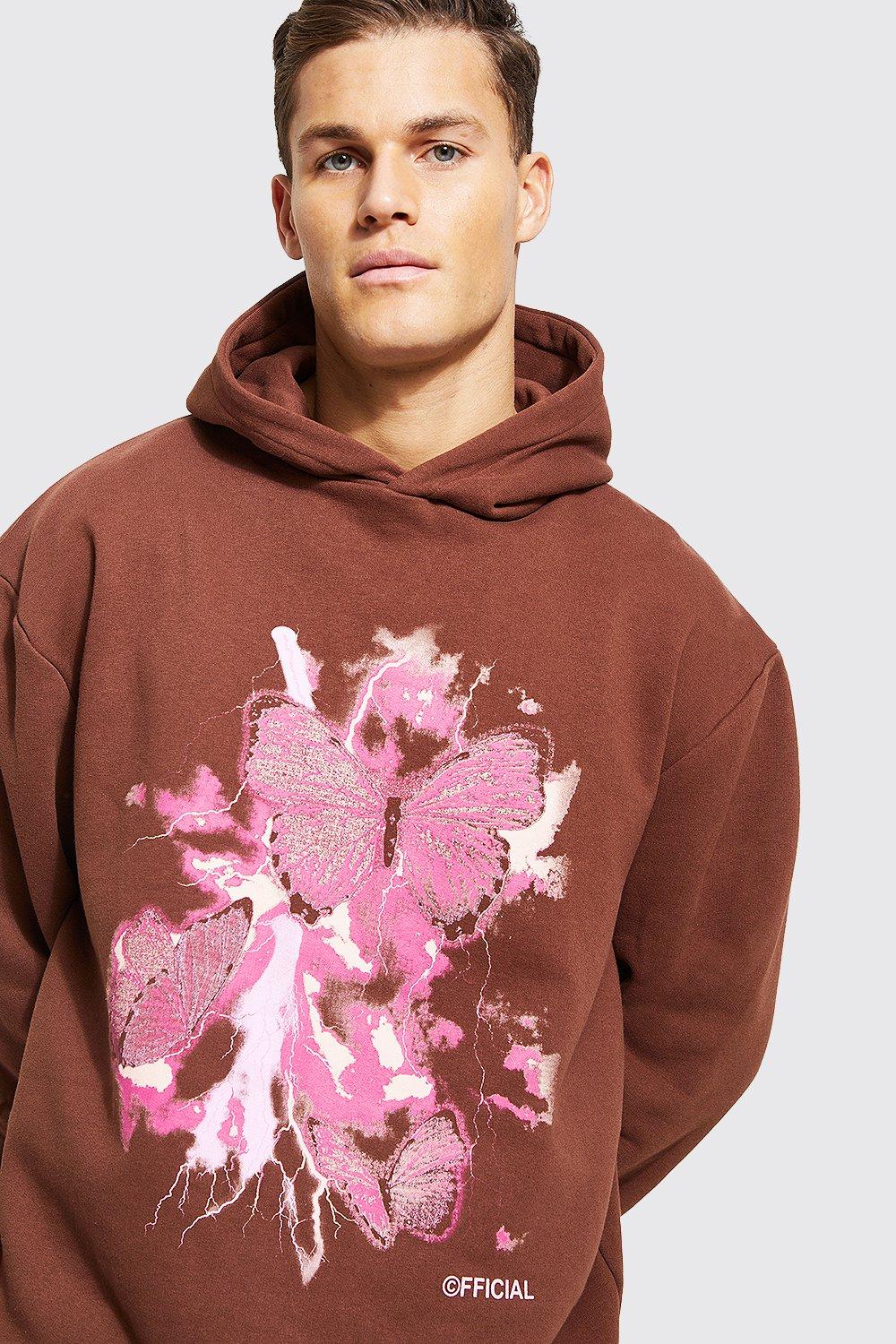 Tall Oversized Lightning Butterfly Hoodie