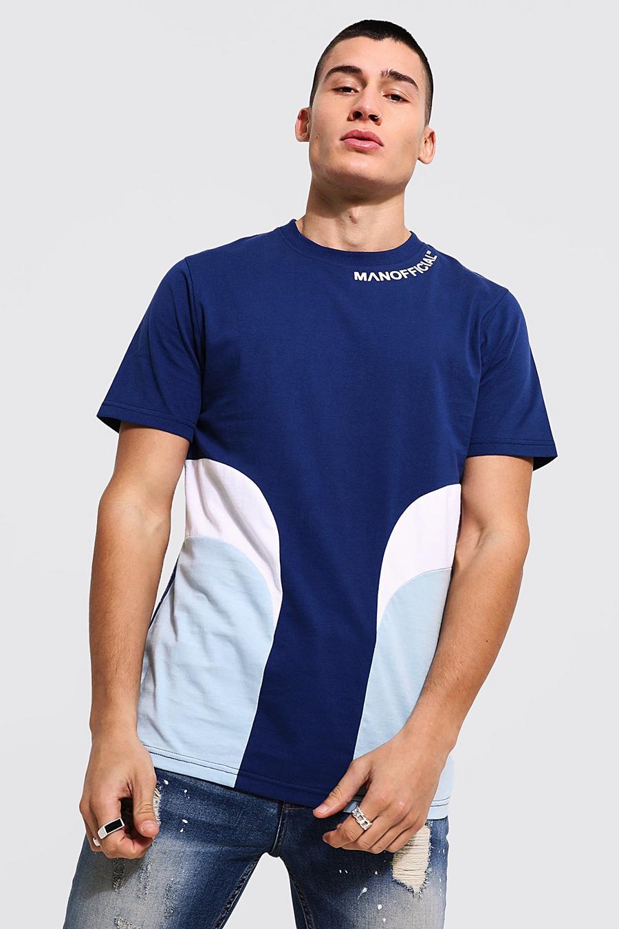 Navy Man Official Colour Block T-shirt image number 1