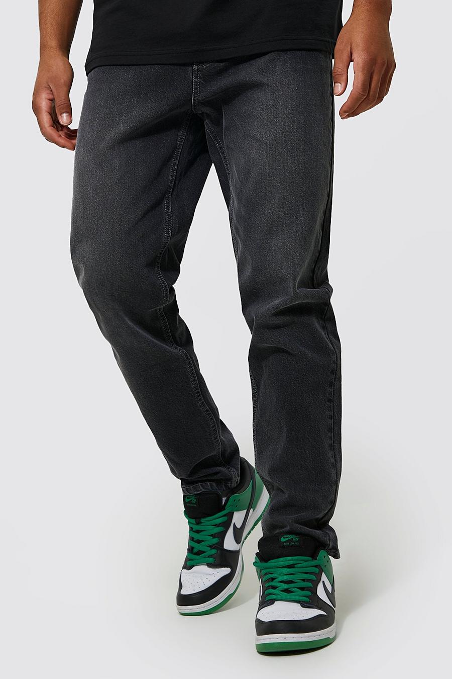 Mid grey Tall Tapered Fit Rigid Jean image number 1