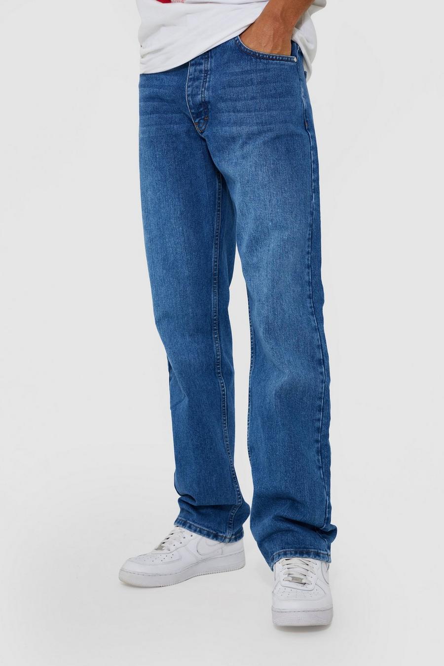 Mid blue Tall Relaxed Fit Rigid Jean image number 1