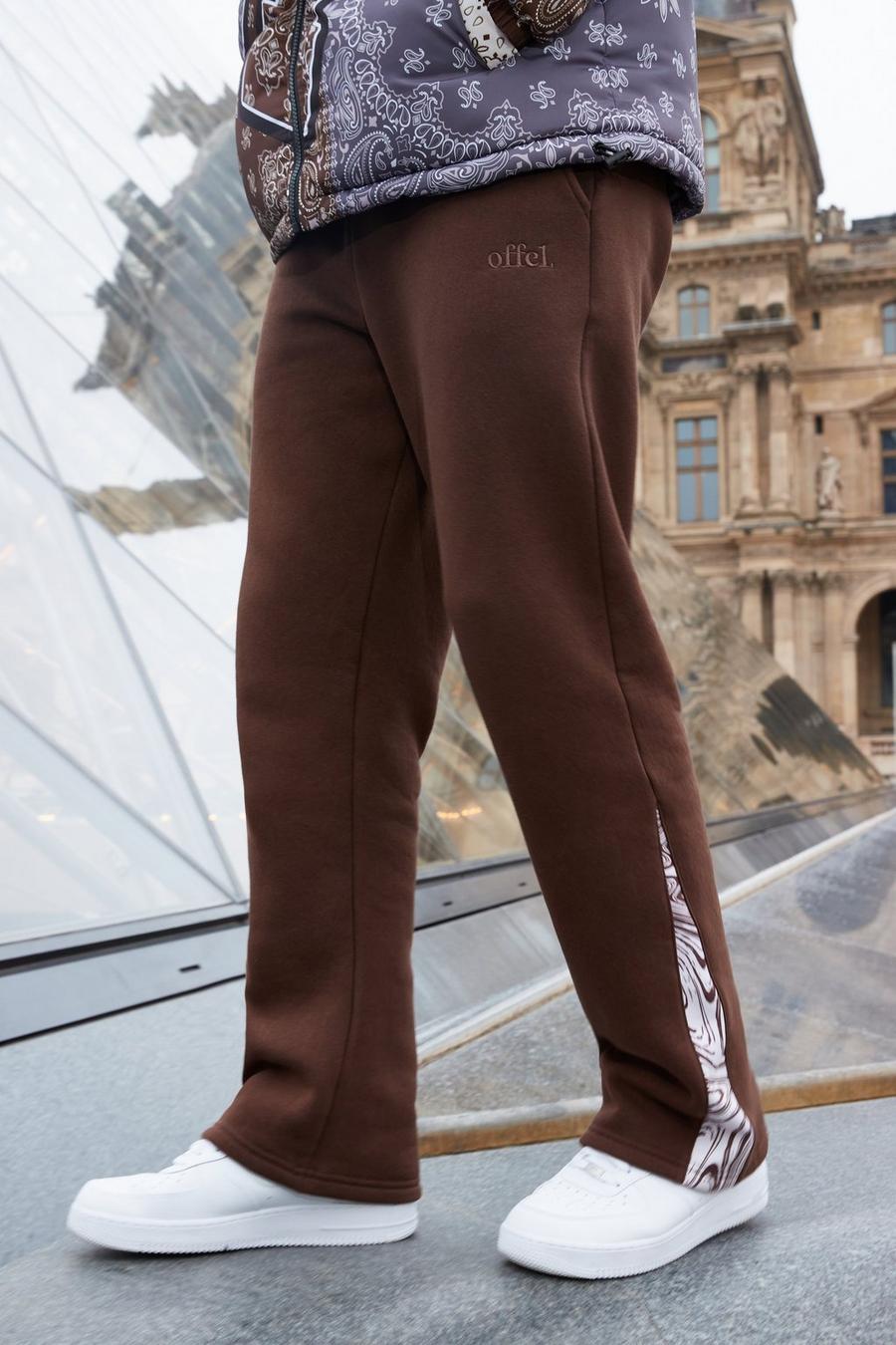 Chocolate Offcl Marble Gusset Jogger image number 1