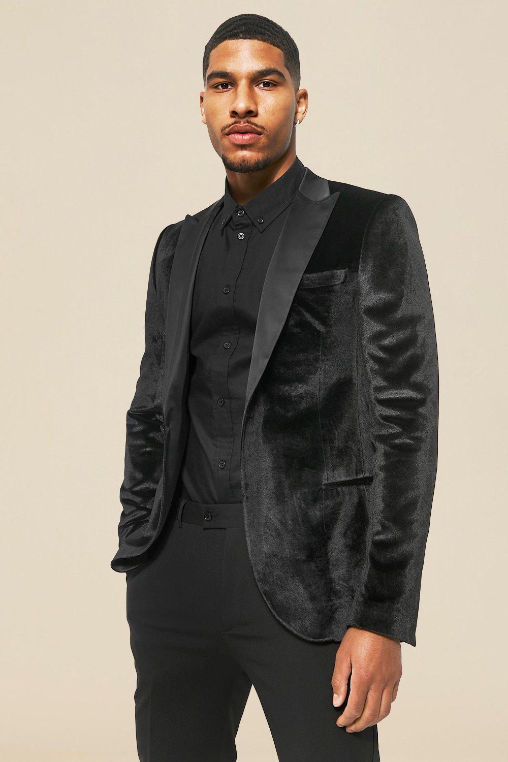 satin lapel blazer