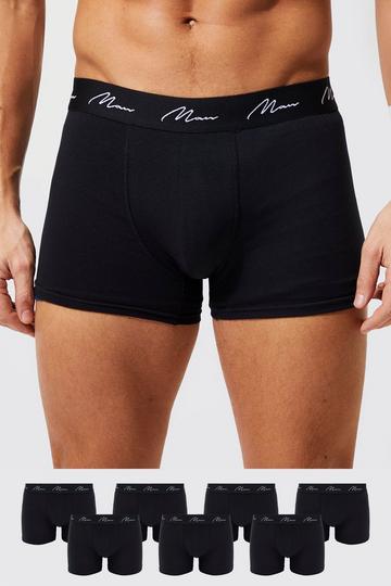 Black 7 Pack Man Signature Trunks