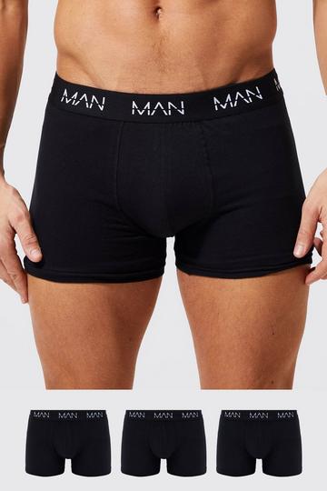 3 Pack Man Trunks black