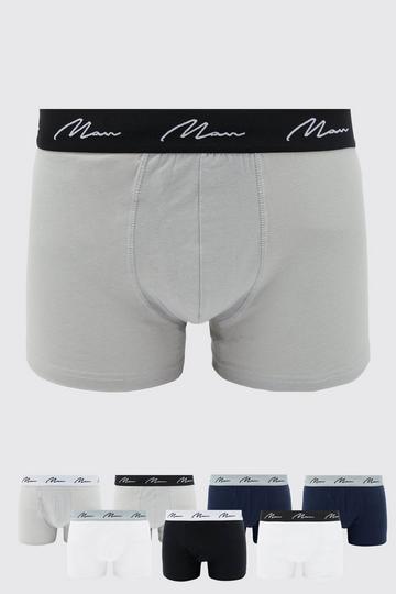 7 Pack Mixed Color Man Trunks multi