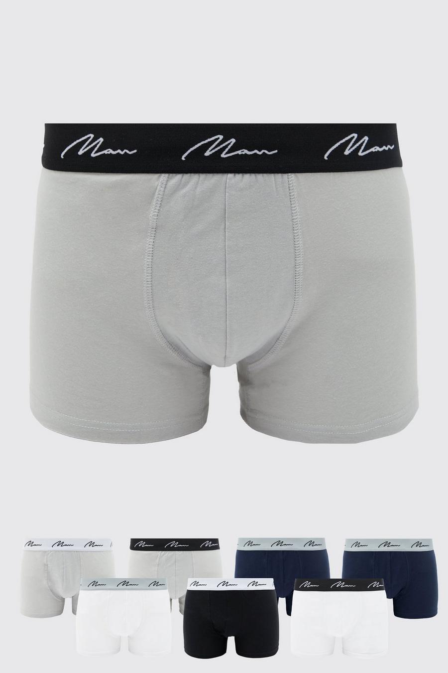 Multi 7 Pack Mixed Color Man Trunks
