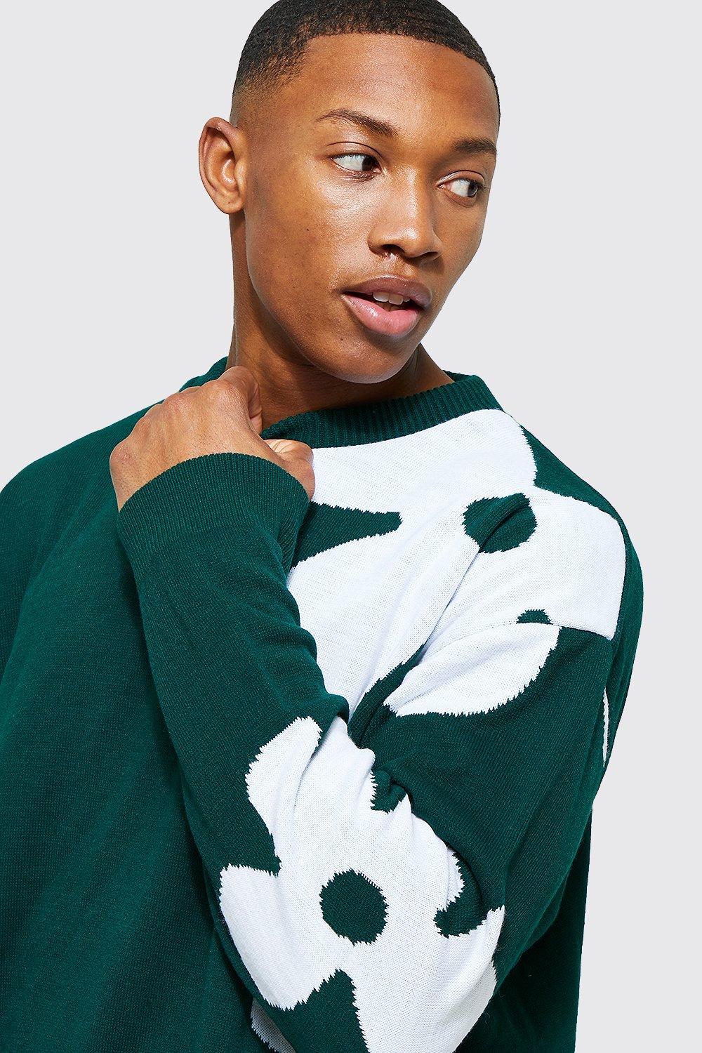 ASOS DESIGN oversized knitted sweater with cloud design