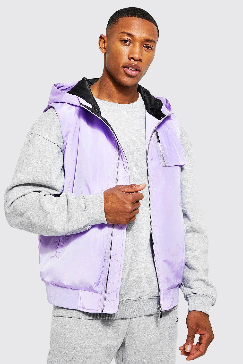 Purple sleeveless fleece jacket hotsell