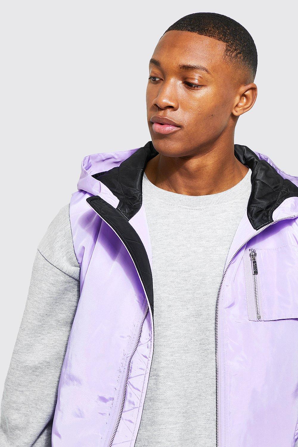 Purple sleeveless fleece jacket best sale