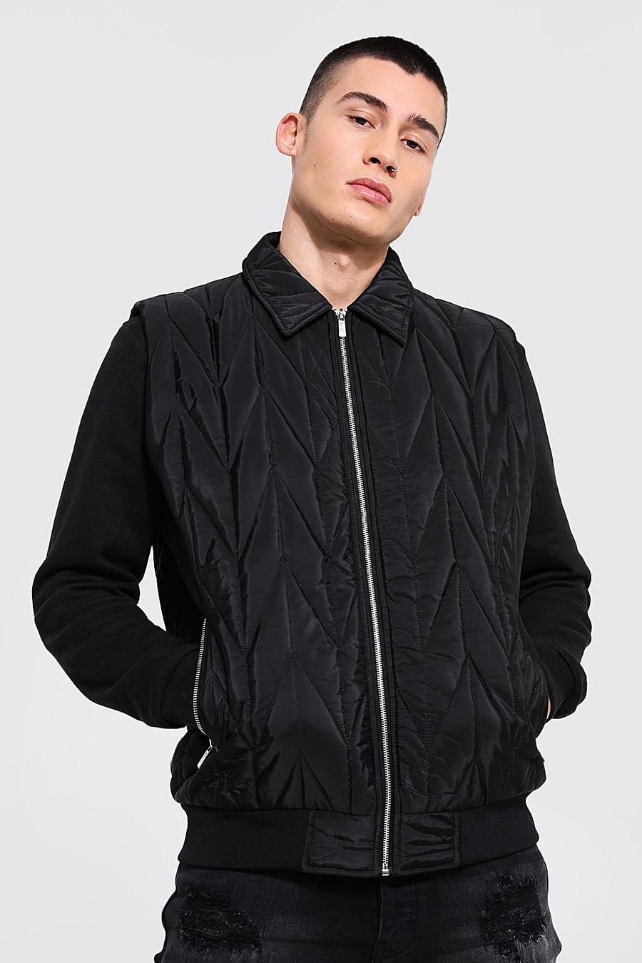 Black nero Quilted Smart Gilet