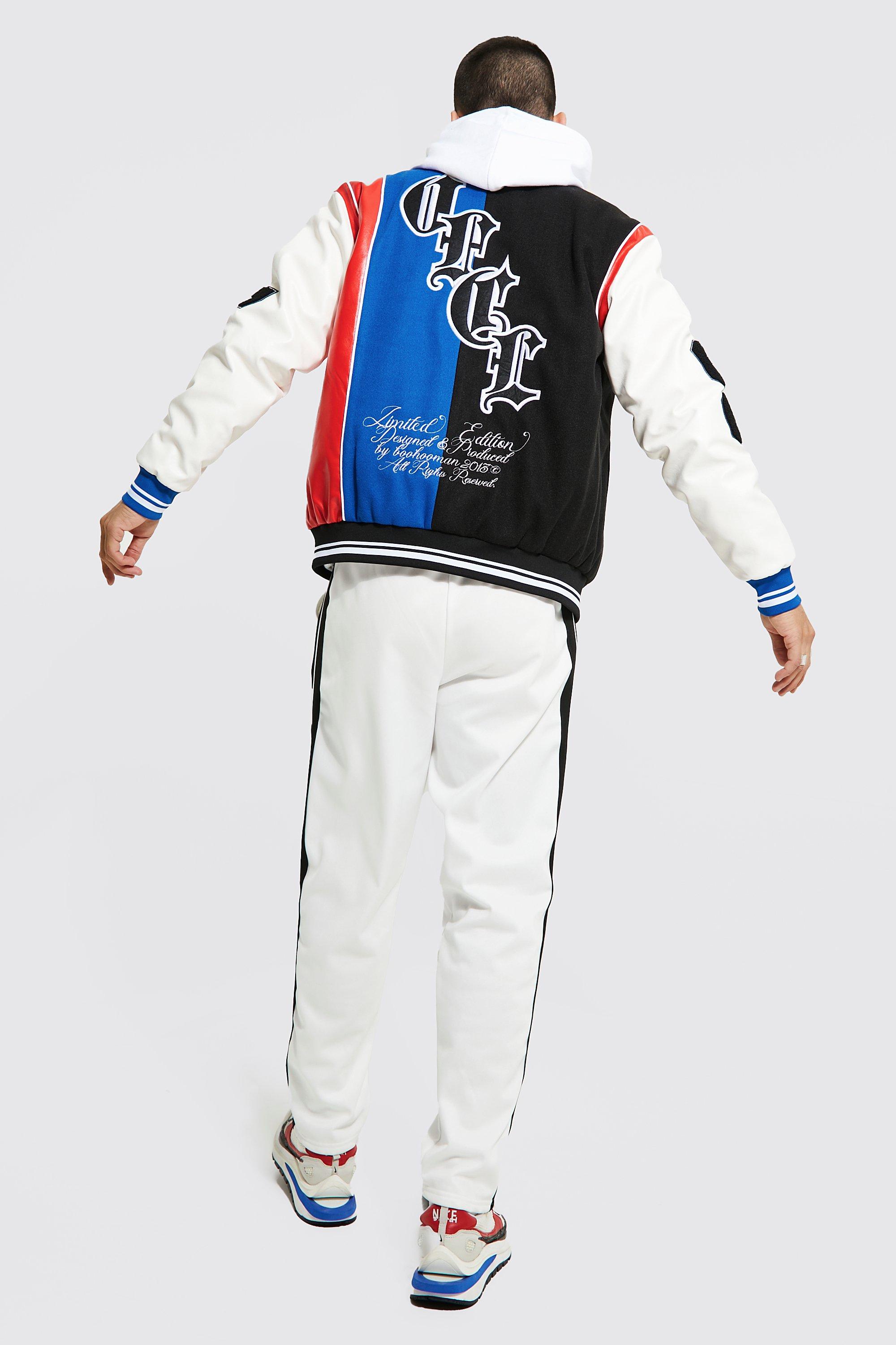 Ofcl Multi Spliced Varsity Jacket