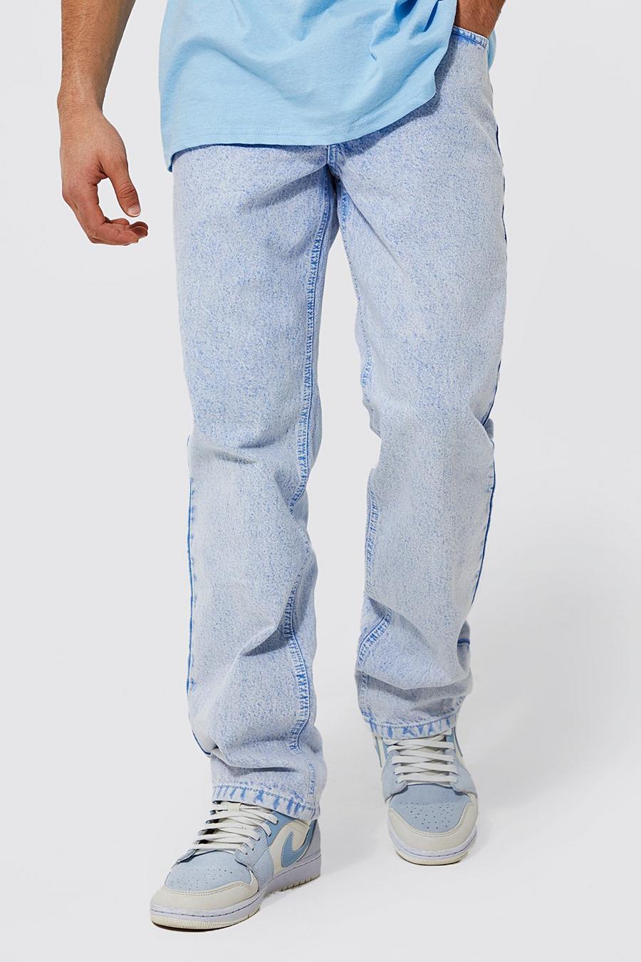 Lockere gewaschene Jeans, Light blue