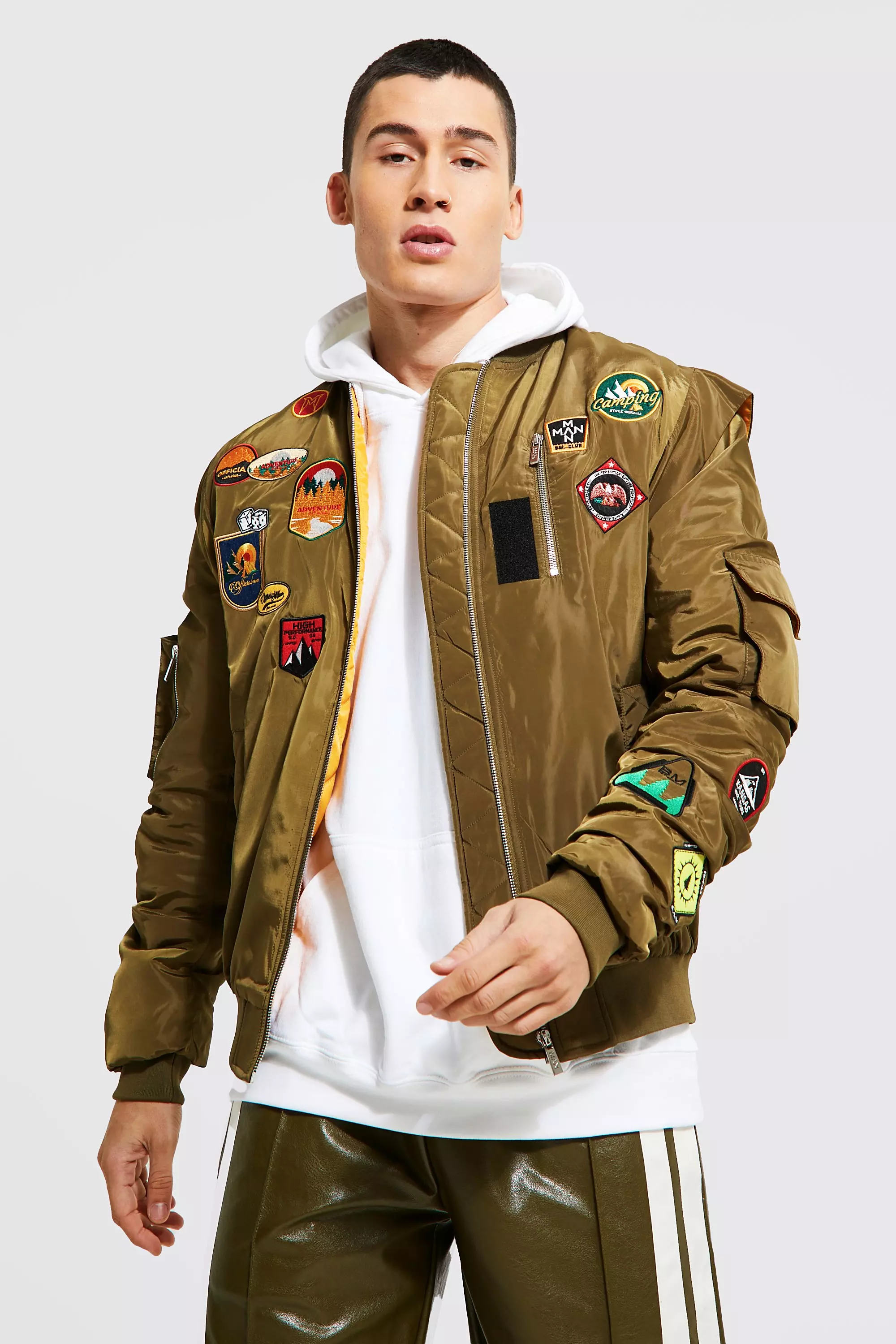 Bomber jacket 2025 with badges