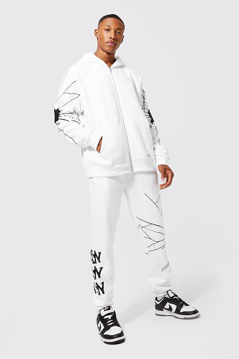 white oversized tracksuit