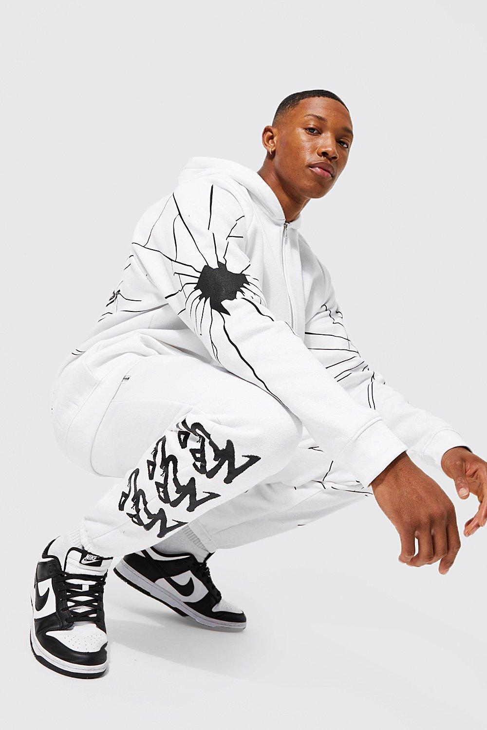 Boohoo white tracksuit deals