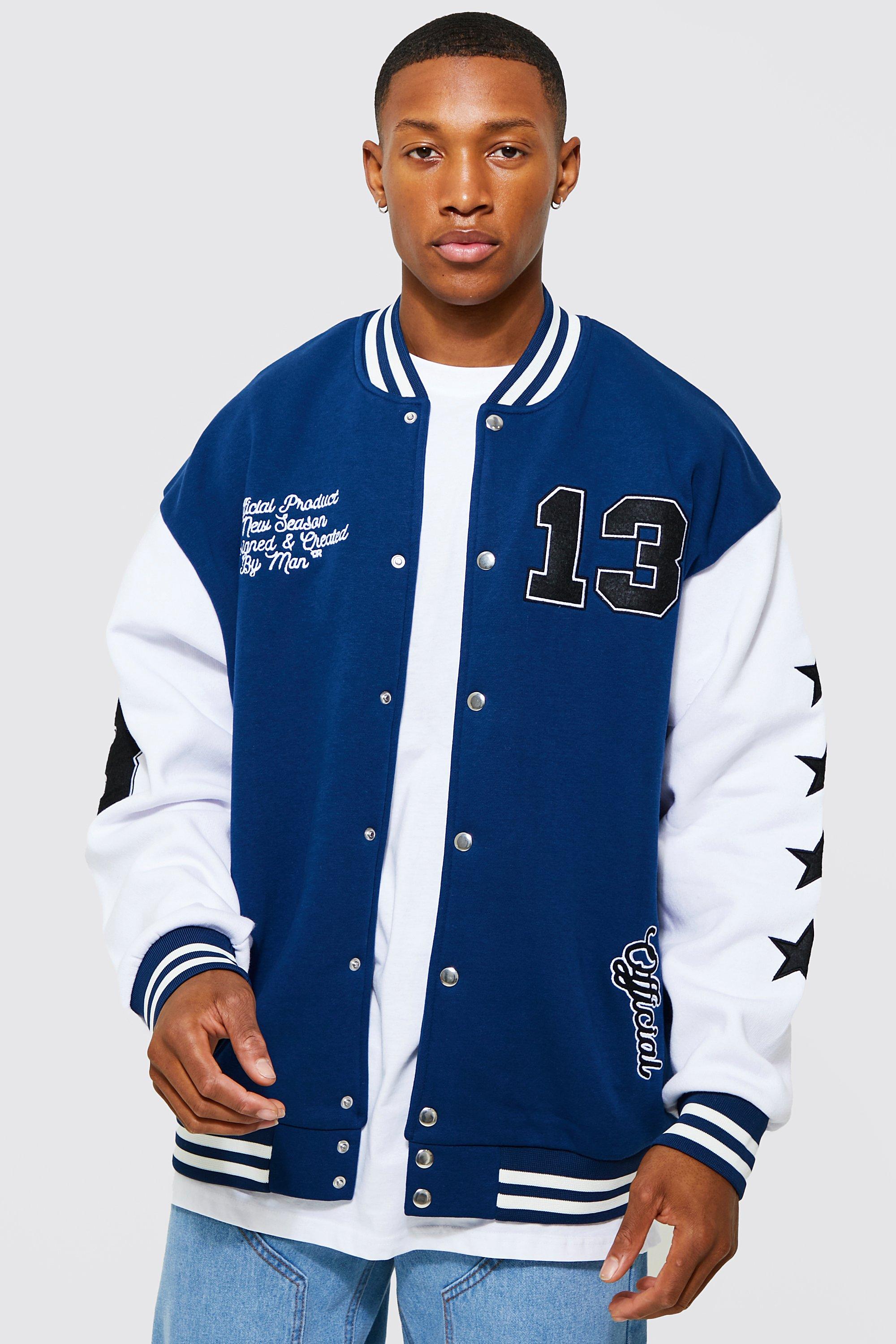 varsity jacket boohoo men