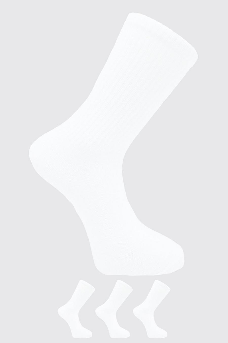 White 3 Pack Sport Sock image number 1