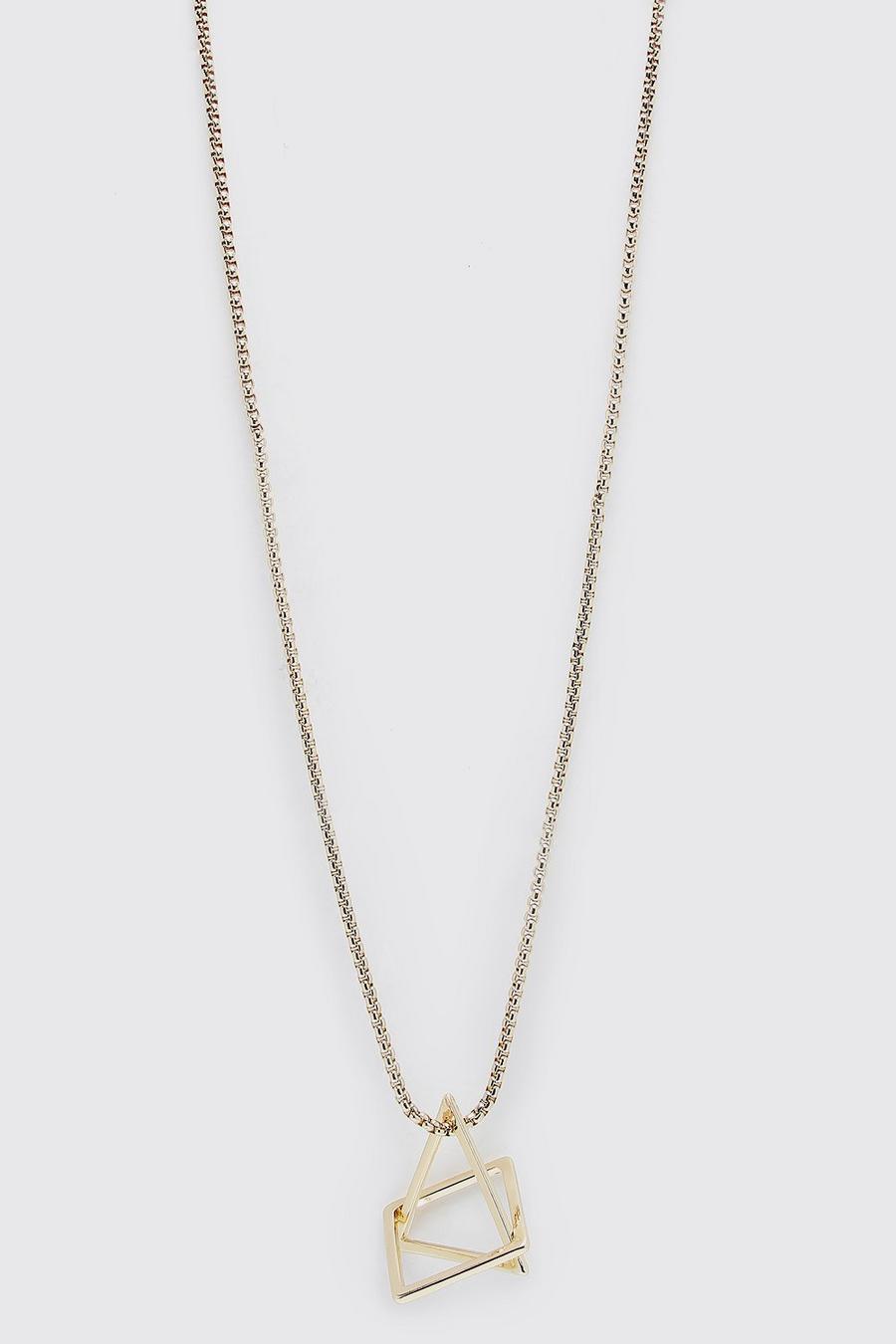 Gold Geometric Necklace image number 1