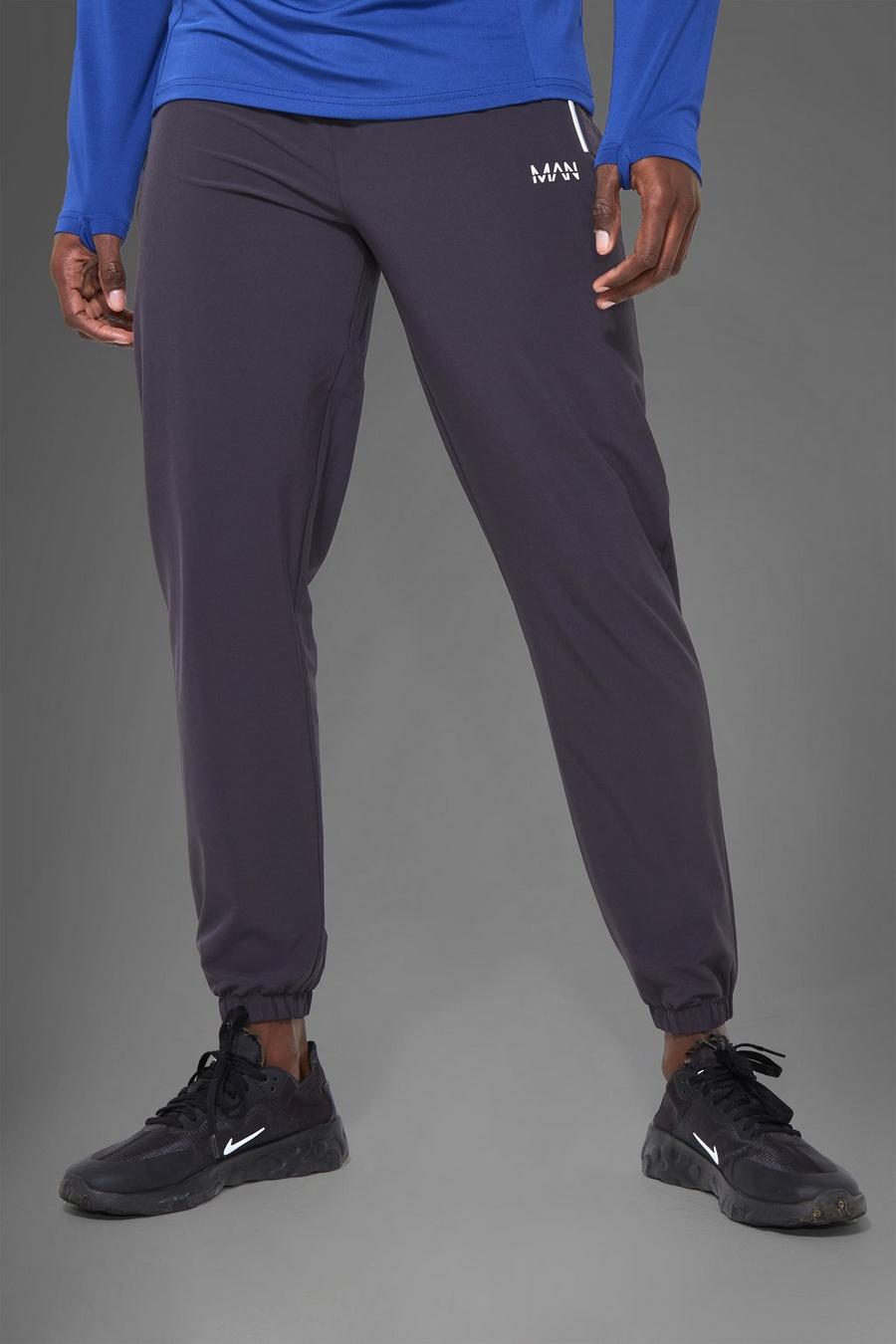 Pantaloni tuta Man Active Gym riflettenti, Charcoal gris