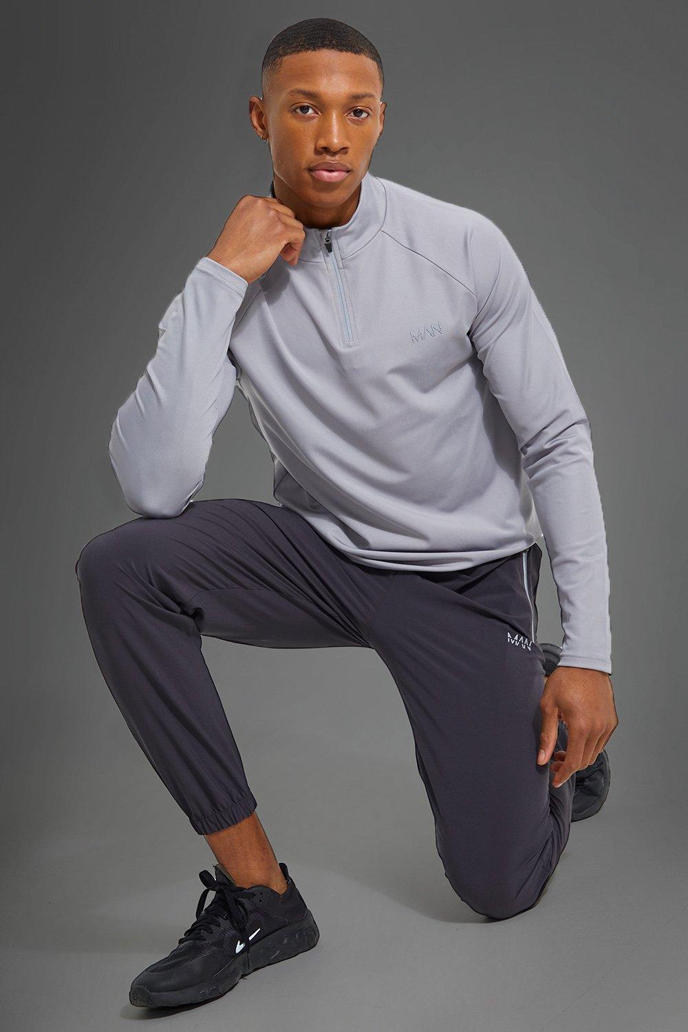 Man Active Gym Reflective Contrast Tracksuit boohoo CA