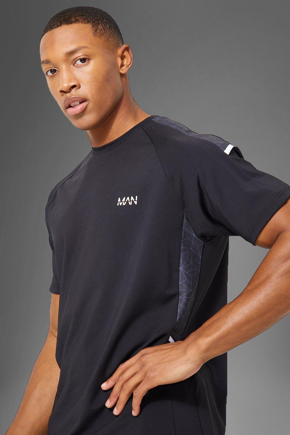 Man Active Gym Panel Detail T-Shirt