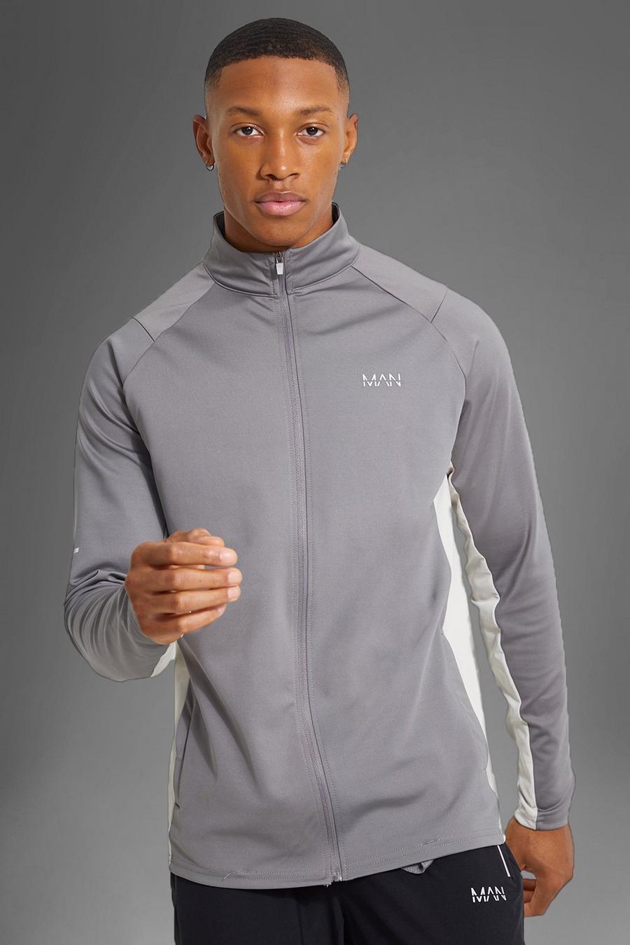 Top MAN Active deportivo con panel lateral, Charcoal gris image number 1