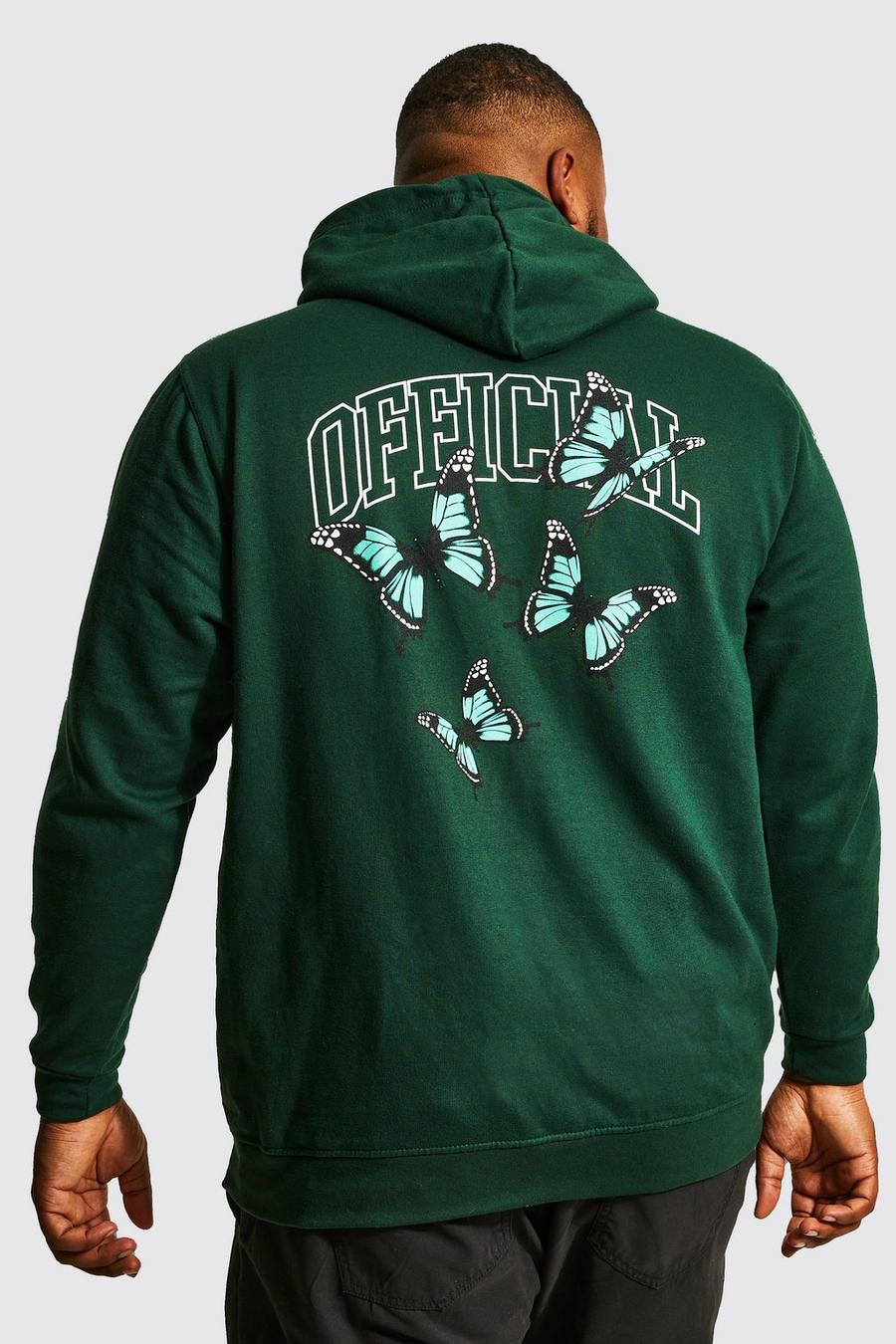Green Plus Official Butterfly Back Print Hoodie image number 1