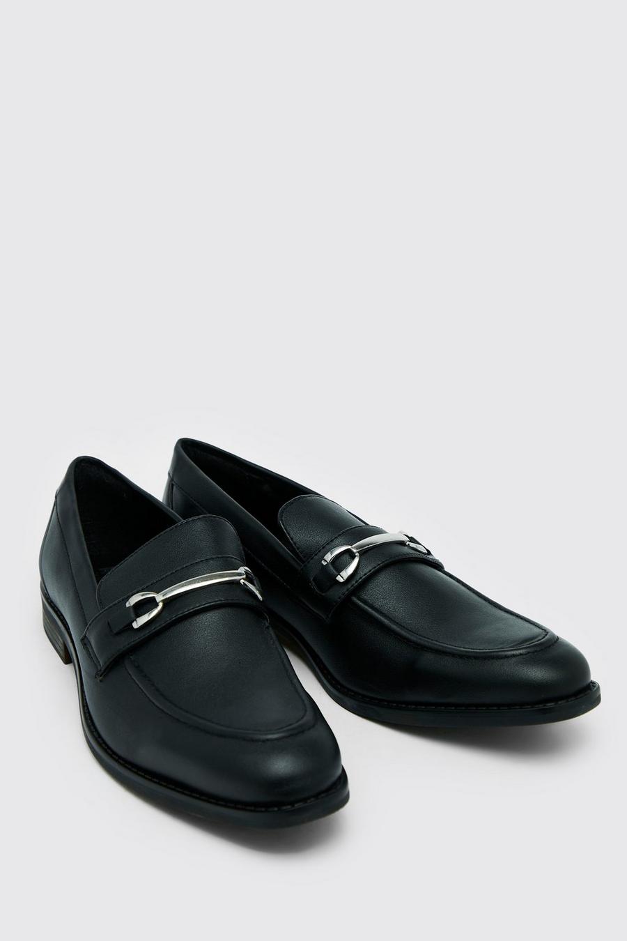 Black negro Faux Leather Loafer