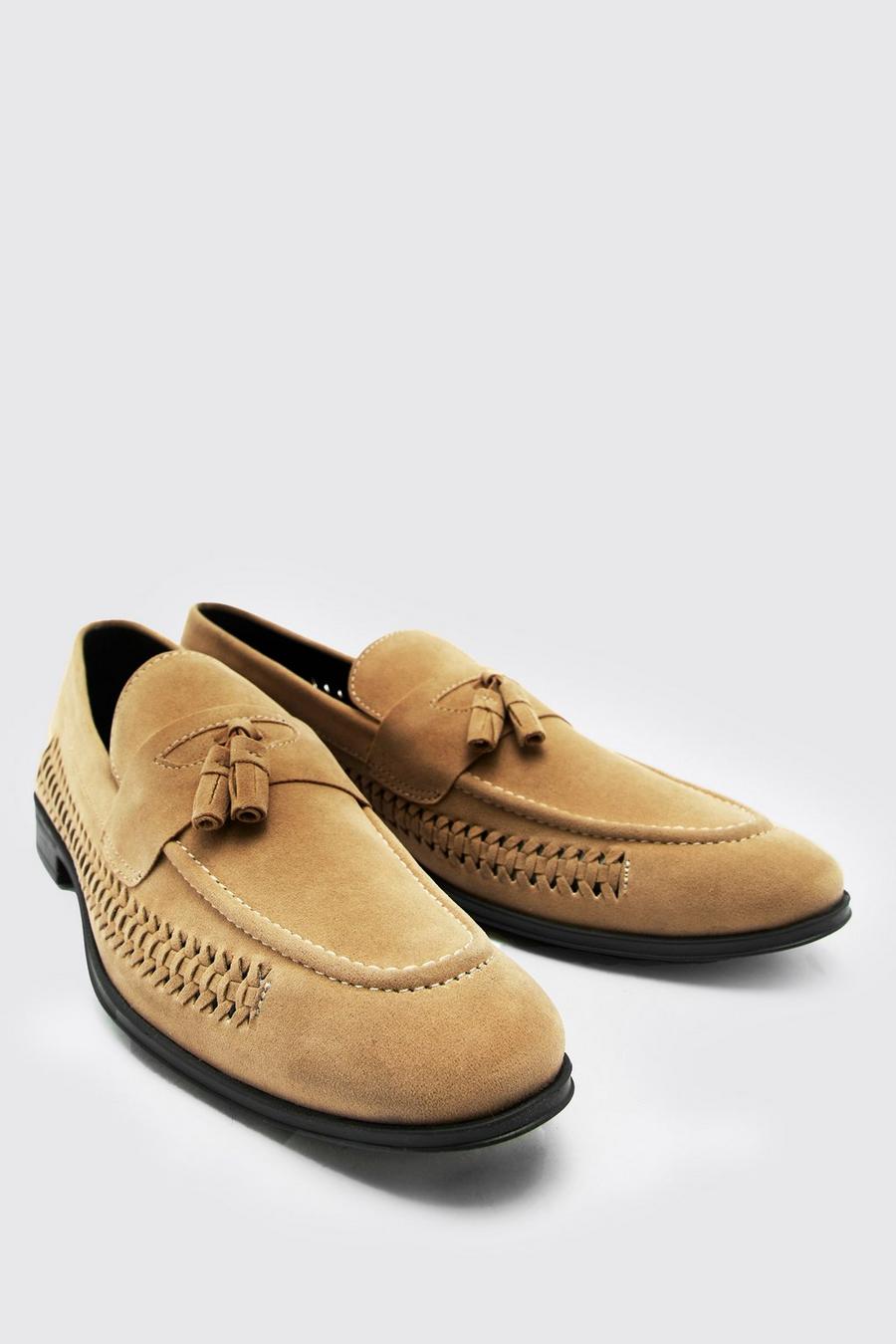 Stone Faux Suede Weave Loafer image number 1