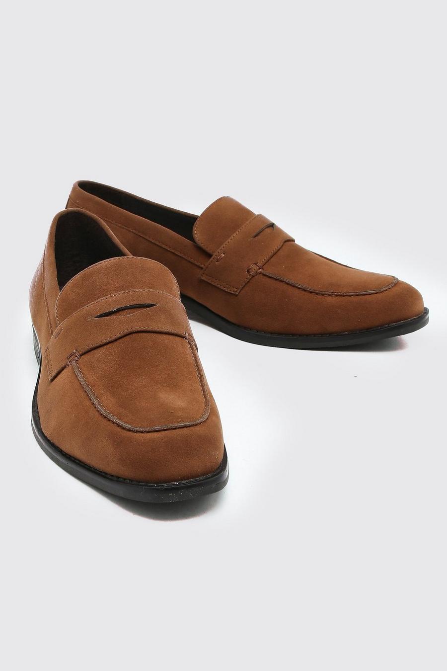 Tan Faux Suede Loafer image number 1