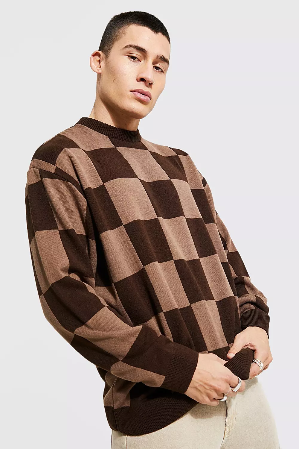 Checkered 2025 jumper mens