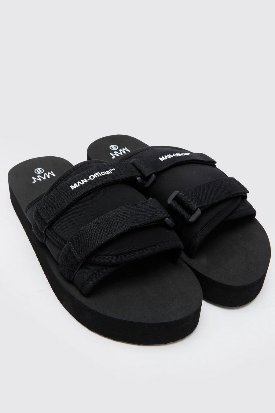 Black noir Grote Slippers
