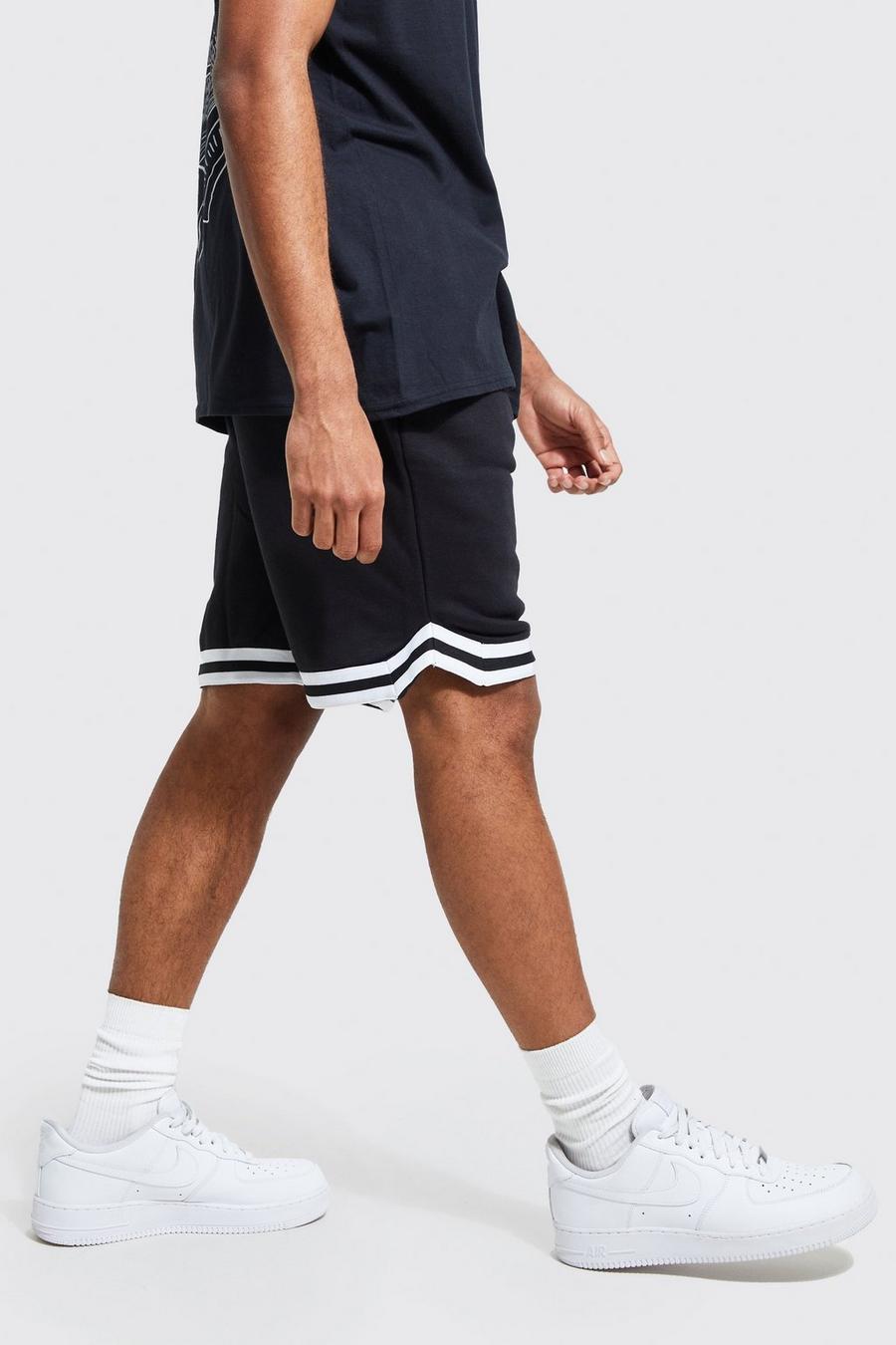 Pantaloncini da basket comodi in cotone REEL, Black image number 1