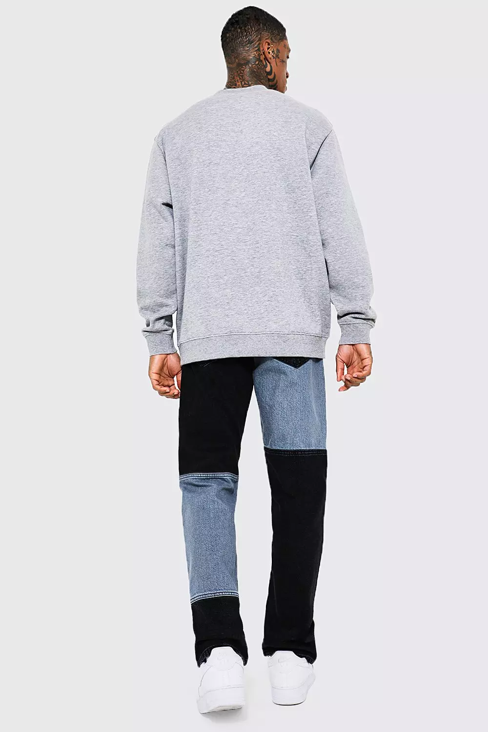 Grey Oversized Extended Neck Sweat alternative image