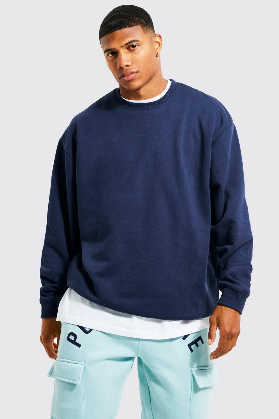 Navy Oversized Sweatshirt image number 1