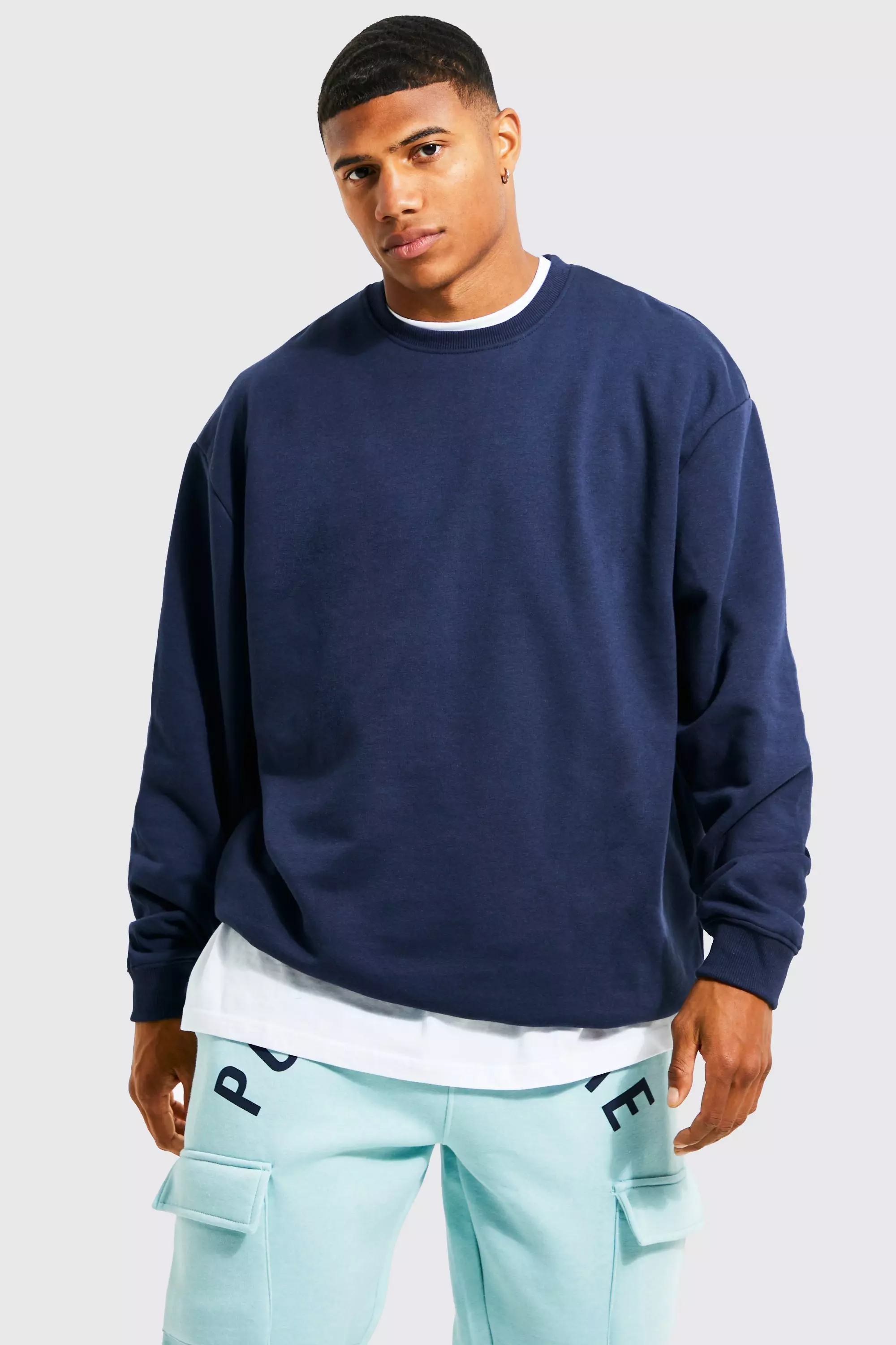 Oversized on sale navy sweatshirt