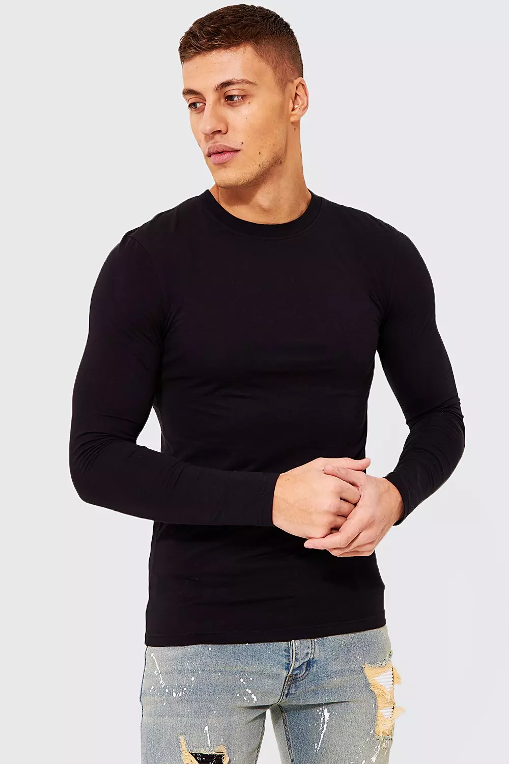 Long sleeve 2025 muscle shirt