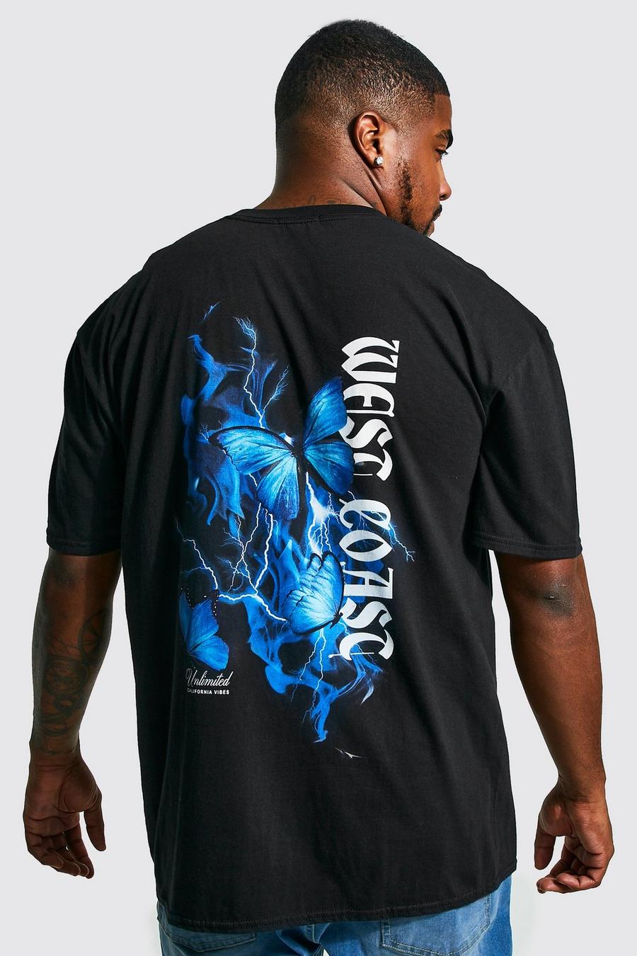 Black Plus Butterfly Back Graphic T-shirt image number 1