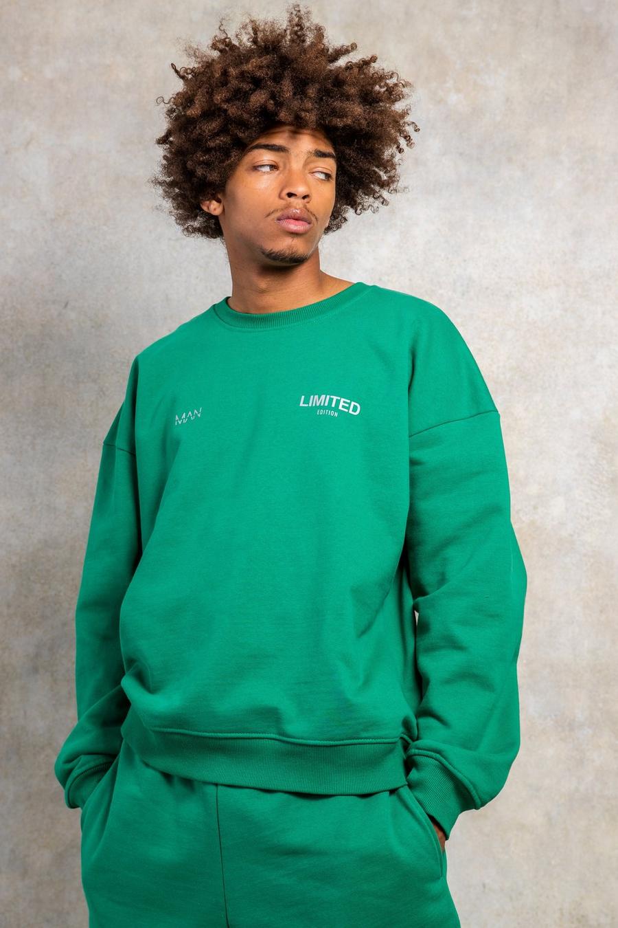 Green Oversized Heavyweight Sweatshirt image number 1