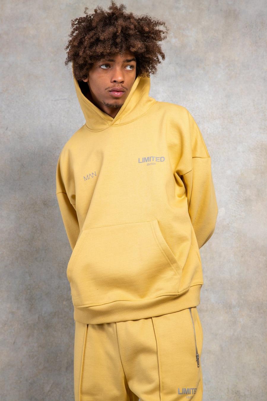 Yellow Limited Oversize hoodie i tjockt tyg image number 1