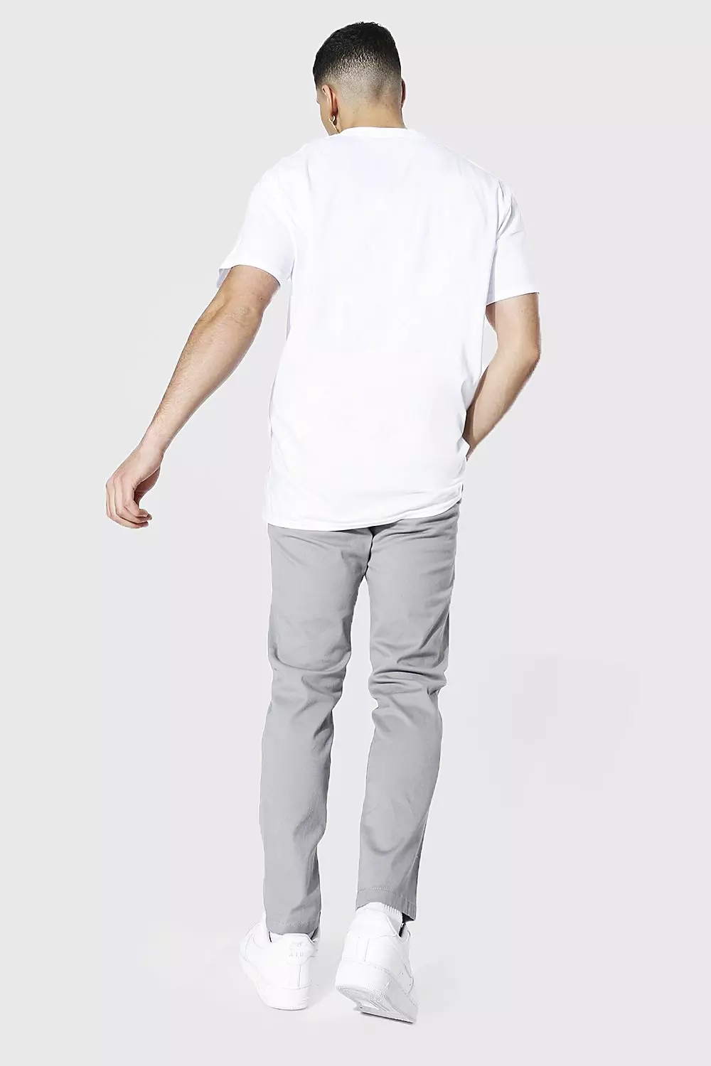 Grey Fixed Waist Slim Fit Chino Trouser alternative image