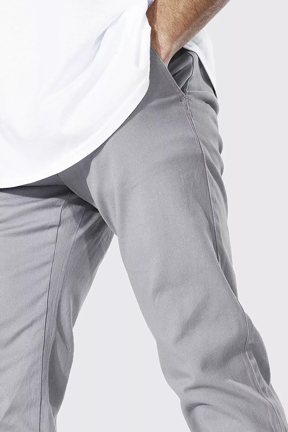 Grey Fixed Waist Slim Fit Chino Trouser alternative image