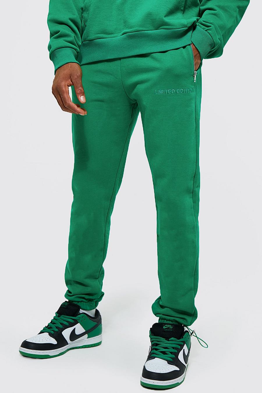 Green Heavyweight Loopback Tapered Jogger image number 1